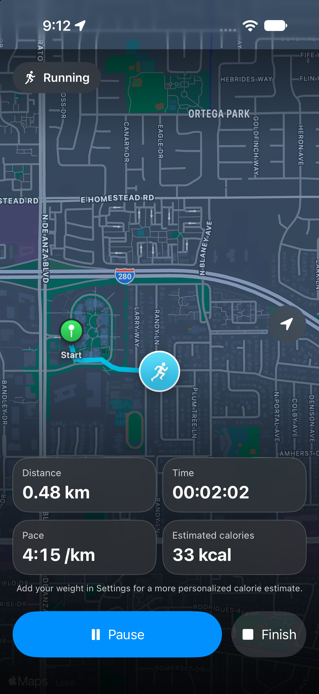 Run tracking